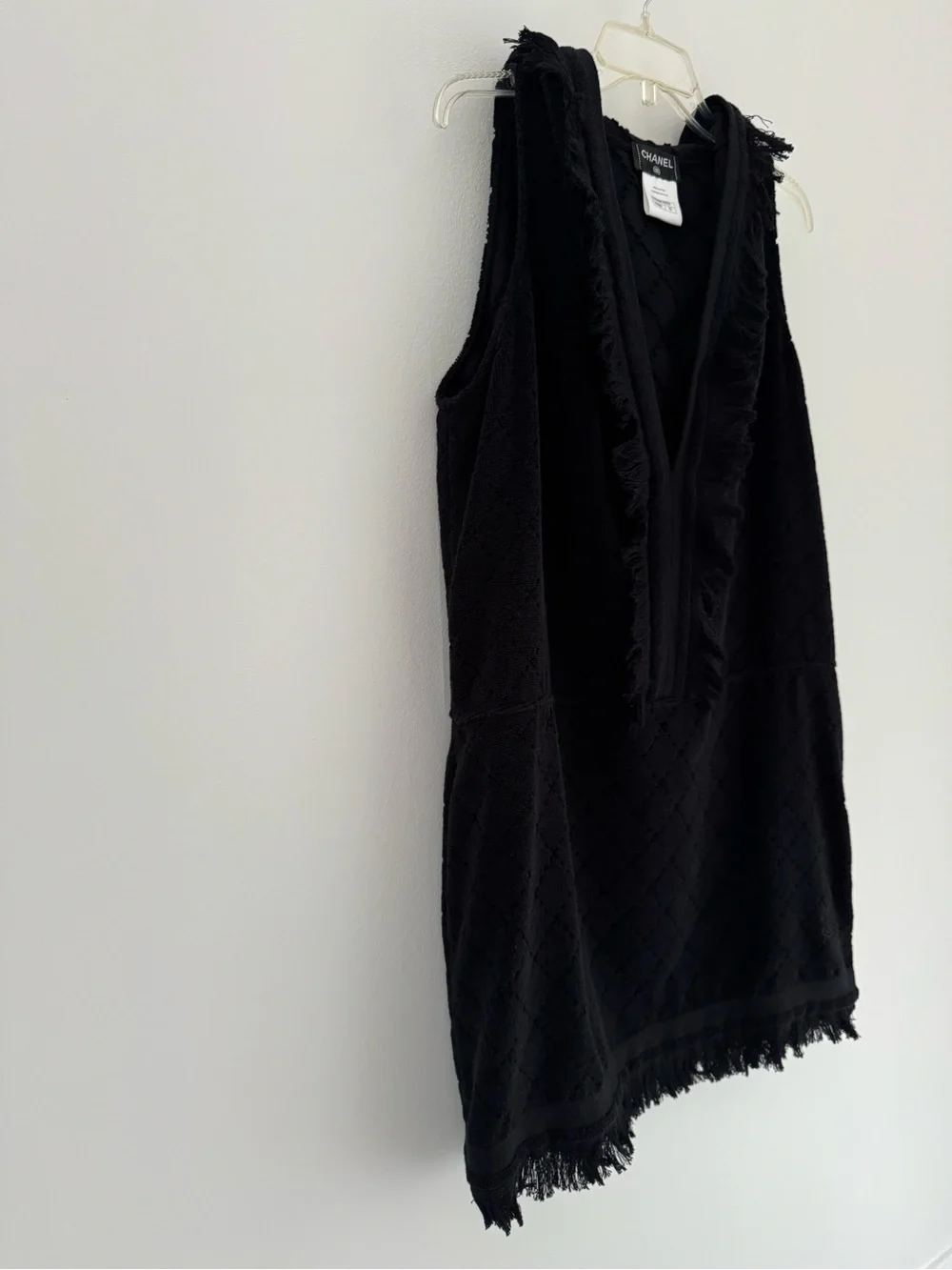 CHANEL Black Hooded Mini Dress